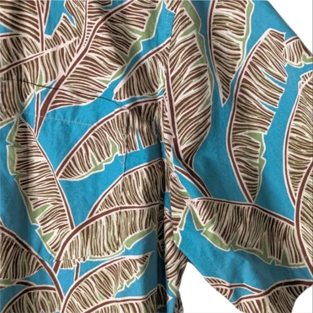Cooke Street Honolulu Hawaiian Button Down Shirt Sleeve Shirt size M